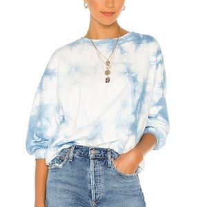 ALLSAINTS Storn Tie Dye Sweatshirt Chalk Blue Size S